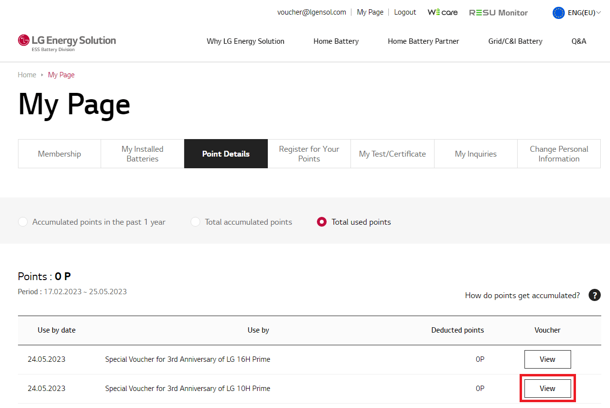 My Page LG Energy solution Mz page LG Energy Solution