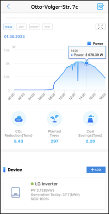 Screenshot of the app interface Screenshot dell'interfaccia app